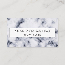 Modern Grått Black & White Marble minimal lyx Visitkort