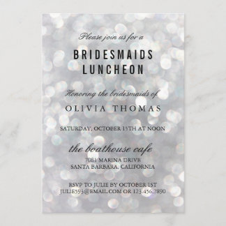 Modern Grått Bridesmaids Luncheon-inbjudan Inbjudningar