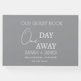Modern Grått Bröllop En dag för återförvisning Gästböcker
