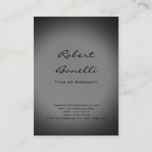 Modern Grått Calligraphy-Affärskort Visitkort