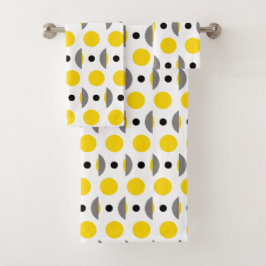 Modern Grått Circle Dot (Gult)