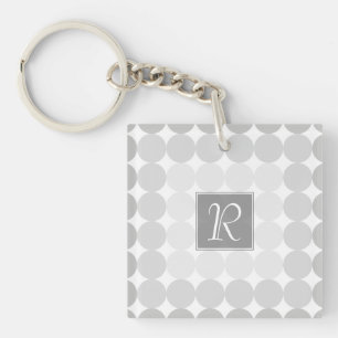 Modern Grått Circles Monogram