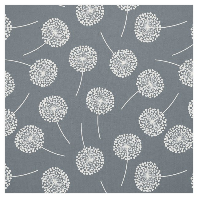 Modern Grått Dandelion Fabric Tyg (Provkarta)