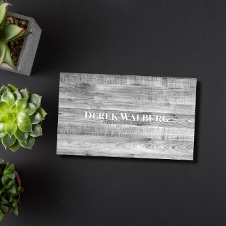 Modern Grått Driftwood Professionell Visitkort