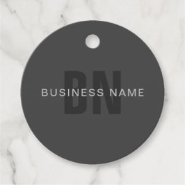 Modern Grått Editable Monogram-designmall för Mörk Gåvor Etiketter