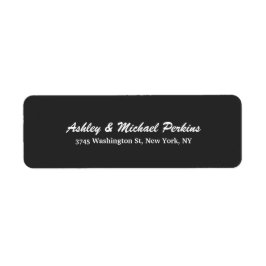 Modern Grått-familj för Kreativ-skript Returadress Etikett