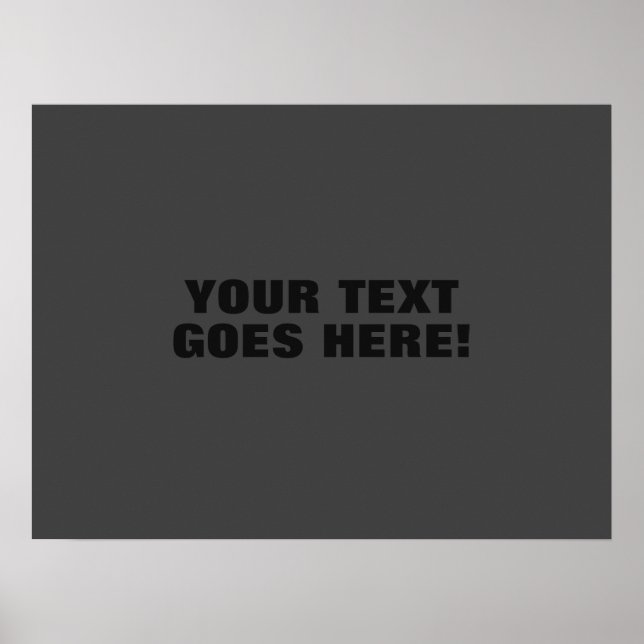 Modern Grått fet, minimalistisk Professionell din  Poster (Framsidan)