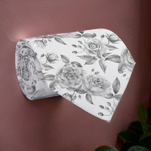 Modern Grått Flowers Elegant Ro Watercolor Slips