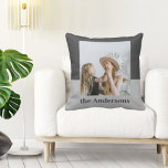 Modern Grått | Foto | Familj Namn Gift Kudde<br><div class="desc">Modern Grått | Foto | Familj Namn Gift</div>