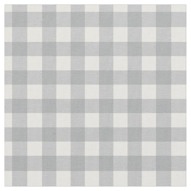 Modern Grått Gingham Tyg (Närbild)