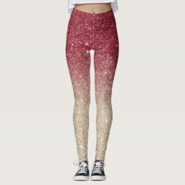 Modern Grått Glitter Sparkles Leggings