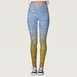 Modern Grått Glitter Sparkles Leggings