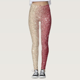 Modern Grått Glitter Sparkles Leggings