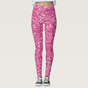 Modern Grått Glitter Sparkles Leggings