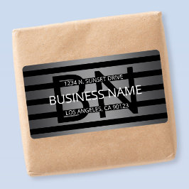 Modern Grått Gradient & Vågrät Black Rand Fraktsedel