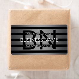 Modern Grått Gradient & Vågrät Black Rand Fraktsedel