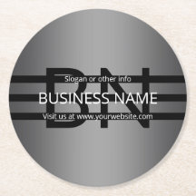 Modern Grått Gradient & Vågrät Black Rand