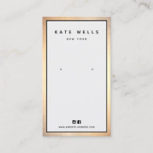 Modern Grått Guld Gräns Earring Visning Holder