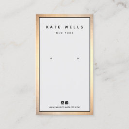 Modern Grått Guld Gräns Earring Visning Holder Visitkort