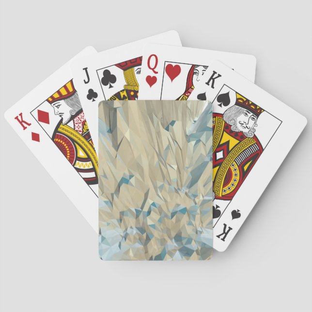 Modern Grått låg-poly-spelkort Casinokort (Baksidan)