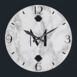 Modern Grått Marble Art Deco Finials Stor Klocka<br><div class="desc">Den här svarta,  vita och grått-klockan är perfektens accent mot vintagens konsthugga! Oavsett om det gäller ett kontor,  sovrum eller något rum! Det är svart snyggt och grått marble-designen håller på att utvecklas. Den sofistikerade konsadexen svarta finalen tillför lite klass till denna minimalistiska vintage klocka.</div>