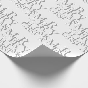Modern Grått Minimalist Typography God jul Presentpapper