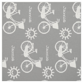 Modern Grått Mönster Sunshine Bicycle Personlig Tyg
