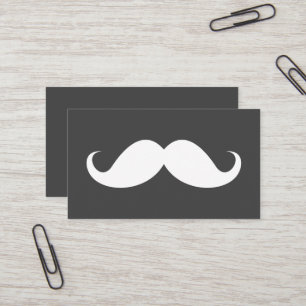 Modern grått mustasch professionell affärskort visitkort