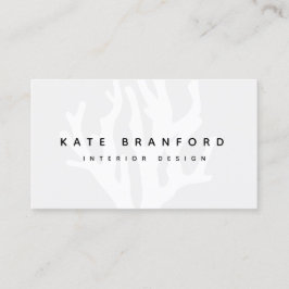 Modern Grått Ocean Coral Reef Insida Designer Visitkort