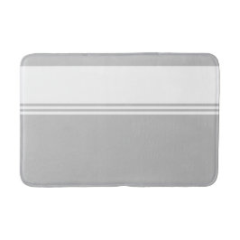 Modern Grått och vit randig Badrumsmatta