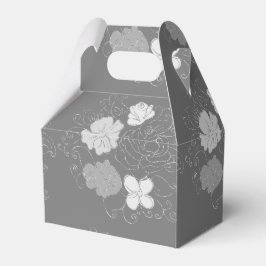 Modern Grått och vitt Blommönster Presentaskar