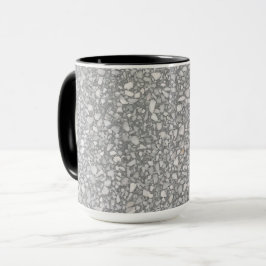 Modern Grått och White Terrazzo Mugg