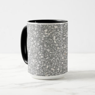 Modern Grått och White Terrazzo Mugg