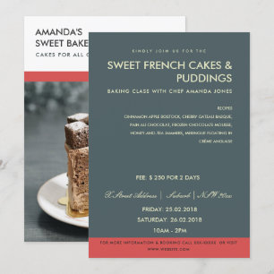 MODERN GRÅTT RED PHOTO WORKSHOP INBJUDAN-MALL INBJUDNINGAR