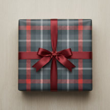 Modern Grått & Red Tartan: Sleek Play
