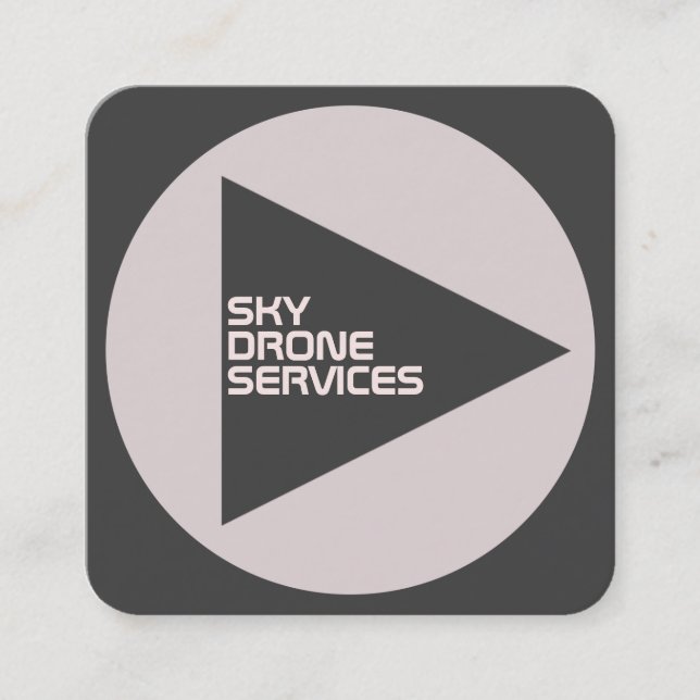 Modern grått-redigering med inspirerad teknik fyrkantigt visitkort (Framsida)