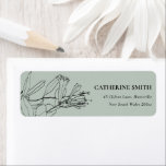 MODERN GRÅTT RUSTIC LINE TECKNING BLOMMIGT ADRESS RETURADRESS ETIKETT<br><div class="desc">Om du behöver ytterligare anpassningar kan du gärna meddela mig på yellowfebstudio@gmail.com</div>