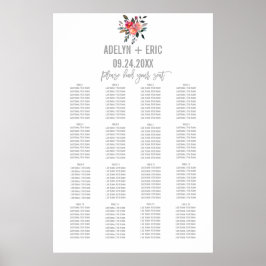 Modern Grått | Sittdiagram över vinterblommor Bröl Poster