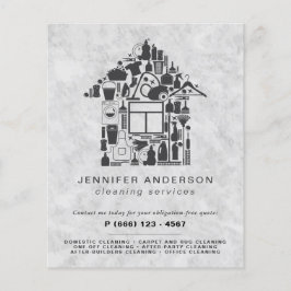 Modern Grått Städning Flygblad