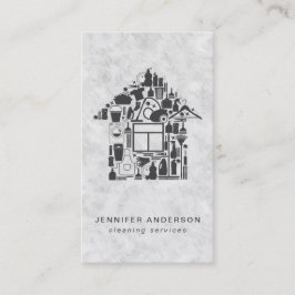 Modern Grått Städning Visitkort