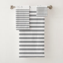 Modern Grått Stripe Mönster