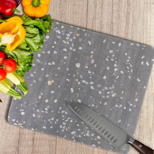 Modern Grått Terrazzo (Modern Grey Terrazzo Cutting Board by Looly Elzayat
)
