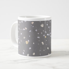 Modern Grått Terrazzo Jumbo Mugg
