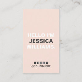 Modern  Grått-typminimalistisk Social-media Visitkort