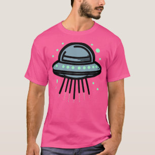 Modern Grått Ufo - design för Alien Älskare T Shirt