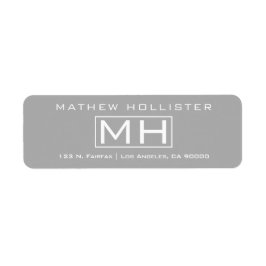 Modern Grått & vit Professionell Returadress Etikett