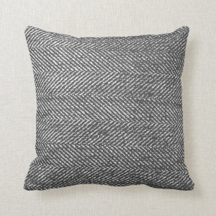 Modern grått- & vitHerringbone Kudde