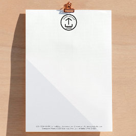 Modern Grått White Business Logotyp Letterhead Brevhuvud