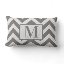 Modern Grått White Chevron Design Monogram