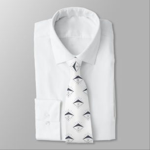 Modern Grått White Diamond Ögon Mönster Slips